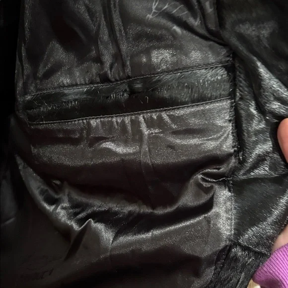 Davoucci genuineleather calf hair jacket black size 3xl men’s - Picture 5 of 7